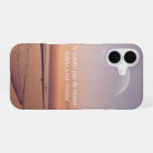 Telefoonnummer met stranddesign iPhone 16 hoesje (Achterkant horizontaal)