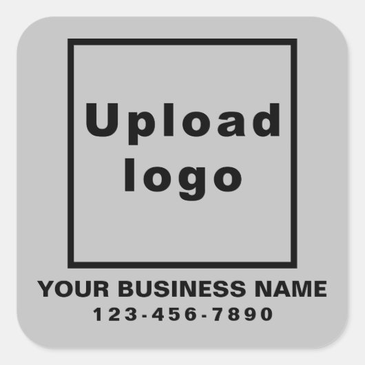 Telefoonnummer op grijs vierkant Sticker (Voorkant)