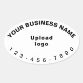 Telefoonnummer op witte ovale Sticker (Voorkant)