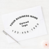 Telefoonnummer op witte ovale Sticker (Envelop)