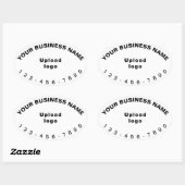 Telefoonnummer op witte ovale Sticker (Vel)