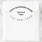 Telefoonnummer op witte ovale Sticker (Tas)