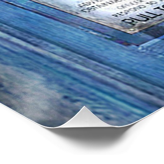 Telefoonnummer politie Openbare telefooncel Poster (Hoek)