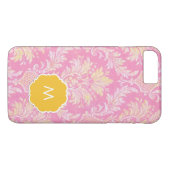 Telefoonnummer roze Damask Case-Mate iPhone Case (Achterkant (Horizontaal))