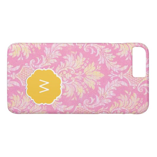 Telefoonnummer roze Damask Case-Mate iPhone Case (Achterkant (Horizontaal))