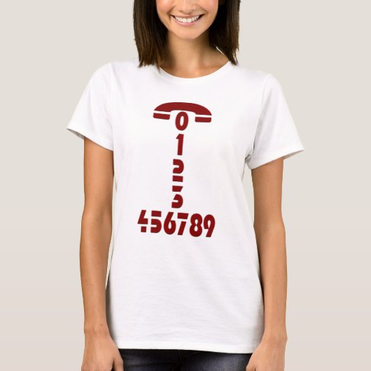 Telefoonnummer T-shirt (Voorkant)