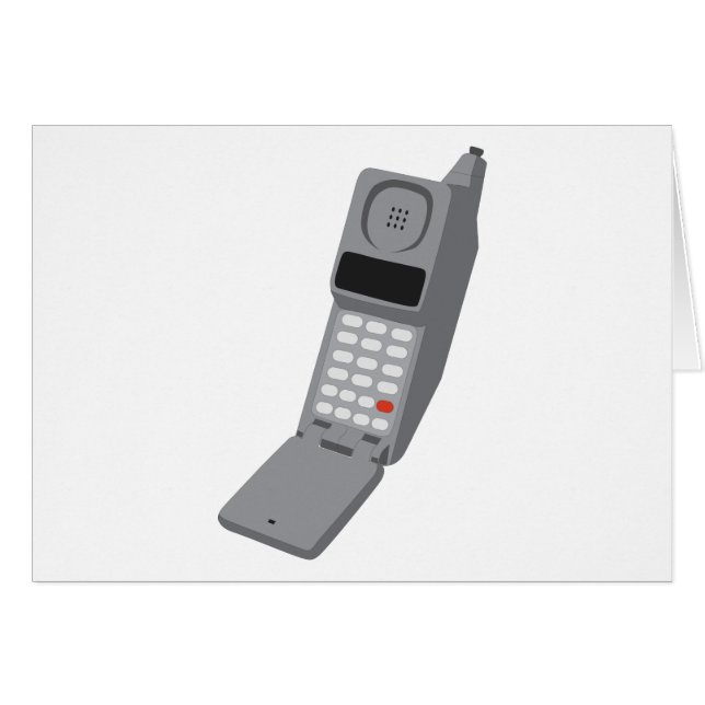 Telefoonnummer -  telefoon met Retro-cel telefoon (Voorkant Horizontaal)