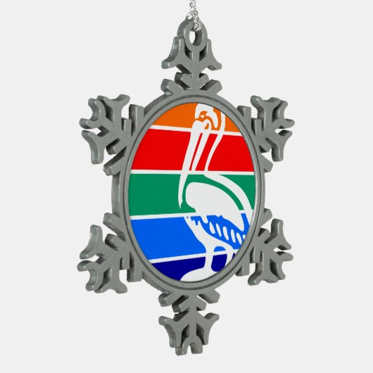 Telefoonnummer Tin Sneeuwvlok Ornament (Links)