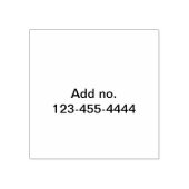 Telefoonnummer toevoegen Eenvoudige minimale zaken Rubberstempel (Afrduk)