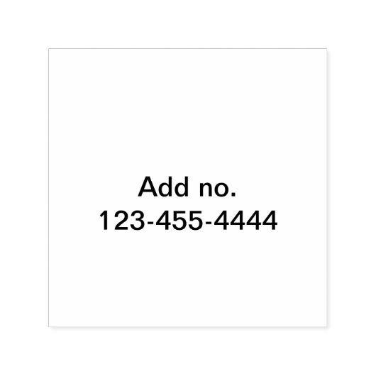 Telefoonnummer toevoegen Eenvoudige minimale zaken Zelfinktende Stempel (Design)