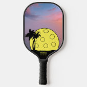 Telefoonnummer voor aangepaste tropische palmboom pickleball paddle (Achterkant)