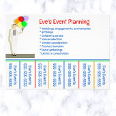 Telefoonnummer voor bewerkbare eventplanner flyer