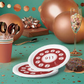 Telefoonnummer voor noodgevallen papieren bordje