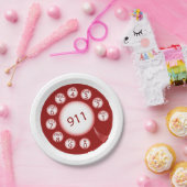 Telefoonnummer voor noodgevallen papieren bordje (Feest)