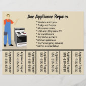 Telefoonnummer voor reparaties aan bewerkbaar toes flyer (Voorkant)