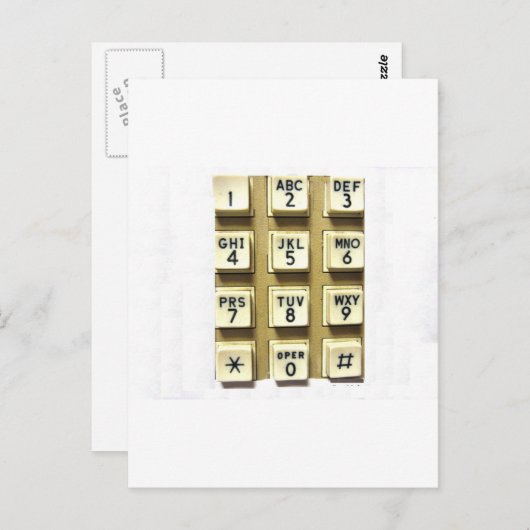 Telefoonnummers Briefkaart (Voorkant / Achterkant)