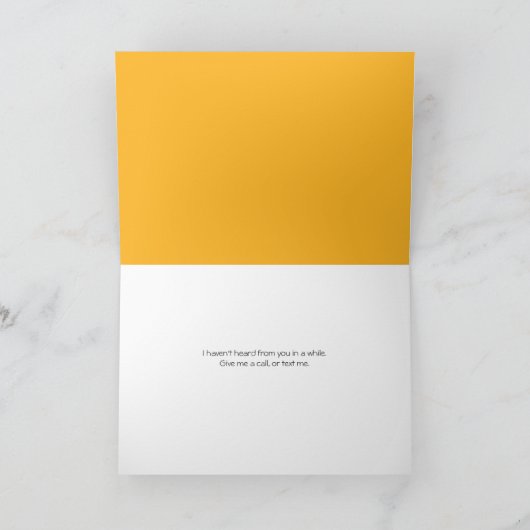 Telefoonnummers denken aan jou kaart (Binnen)