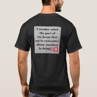 Telefoonnummers onthouden, grappig t-shirt