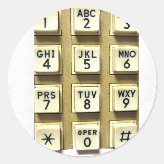 Telefoonnummers Ronde Sticker (Voorkant)