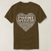 Telefoonoperator hart t-shirt (Design voorkant)