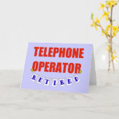 Telefoonoperator in ruste kaart (Gele Bloem)