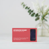 Telefoonreparatie QR Red Visitekaartje (Staand voorkant)