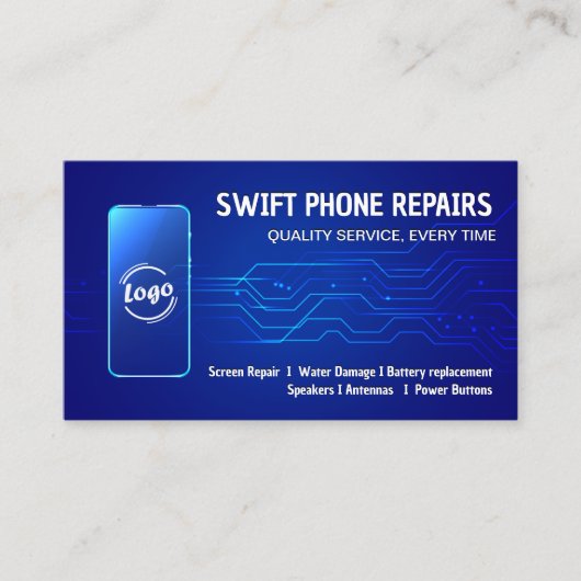 Telefoonreparatie Visitekaartje (Voorkant)