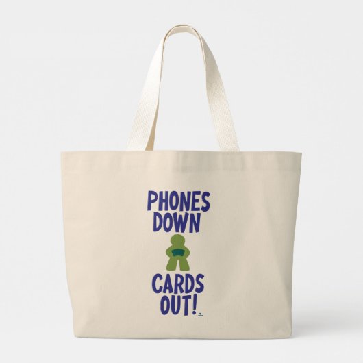 Telefoons Down Kaarten uit het gameleven Grote Tote Bag (Achterkant)