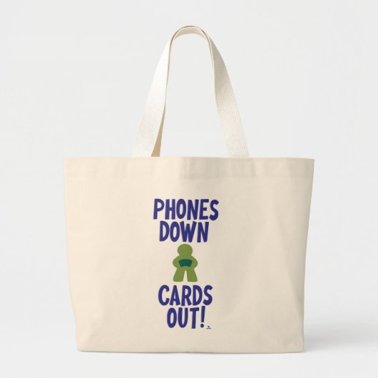 Telefoons Down Kaarten uit het gameleven Grote Tote Bag (Voorkant)