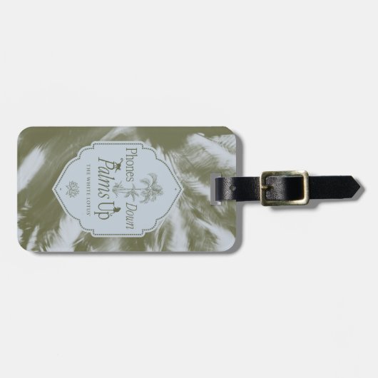 Telefoons omlaag, handpalmen omhoog - De witte lot Bagagelabel (Voorkant horizontaal)