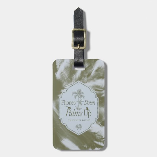 Telefoons omlaag, handpalmen omhoog - De witte lot Bagagelabel (Voorkant verticaal)