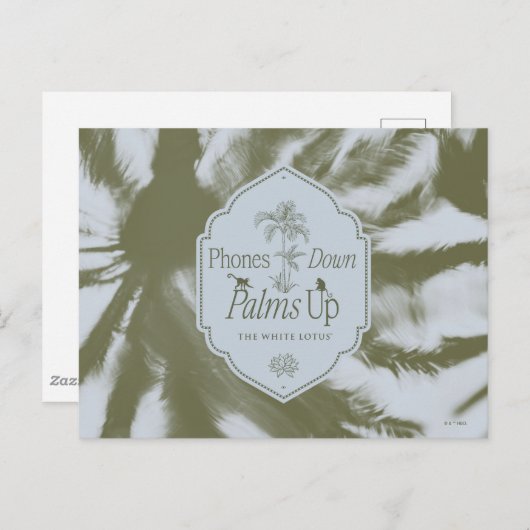 Telefoons omlaag, handpalmen omhoog - De witte lot Briefkaart (Voorkant / Achterkant)