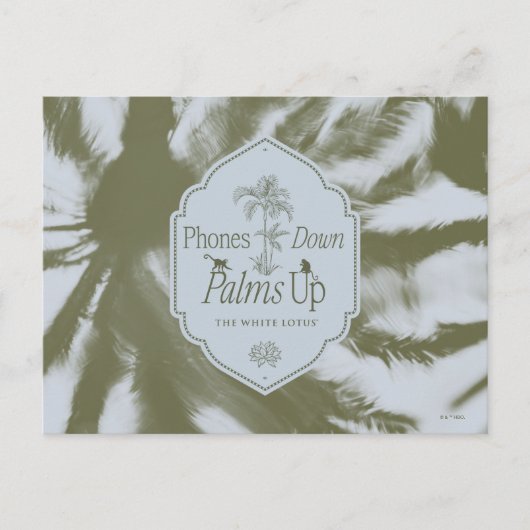 Telefoons omlaag, handpalmen omhoog - De witte lot Briefkaart (Voorkant)