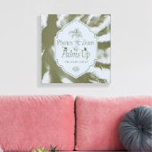 Telefoons omlaag, handpalmen omhoog - De witte lot Canvas Afdruk (Insitu (Woonkamer))