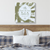 Telefoons omlaag, handpalmen omhoog - De witte lot Canvas Afdruk (Insitu (Slaapkamer))