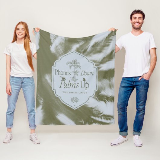 Telefoons omlaag, handpalmen omhoog - De witte lot Fleece Deken (In situ)