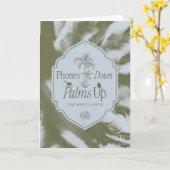 Telefoons omlaag, handpalmen omhoog - De witte lot Kaart (Gele Bloem)