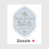 Telefoons omlaag, handpalmen omhoog - De witte lot Sticker (Vel)