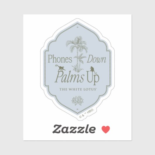 Telefoons omlaag, handpalmen omhoog - De witte lot Sticker (Vel)