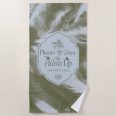 Telefoons omlaag, handpalmen omhoog - De witte lot Strandlaken (Voorkant)