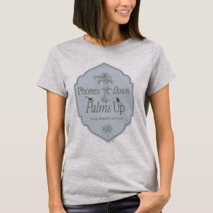 Telefoons omlaag, handpalmen omhoog - De witte lot T-shirt
