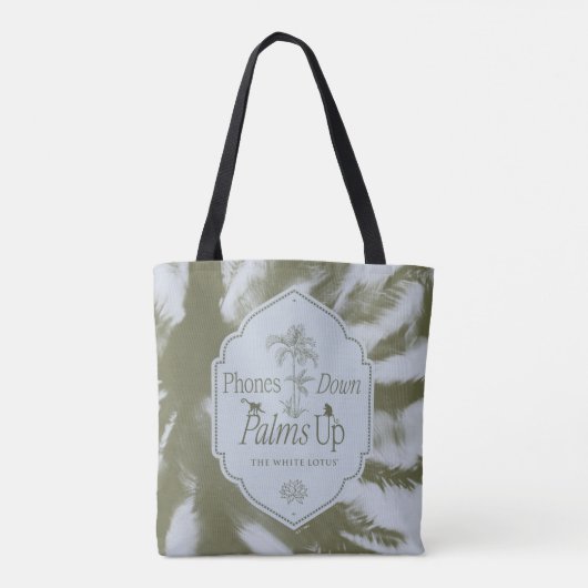 Telefoons omlaag, handpalmen omhoog - De witte lot Tote Bag (Achterkant)