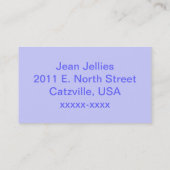 Telefoons roepen me Kaart Visitekaartje (Achterkant)