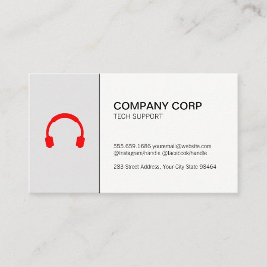 Telefoonservice Call Center Tech Support Afsprakenkaartje (Voorkant)