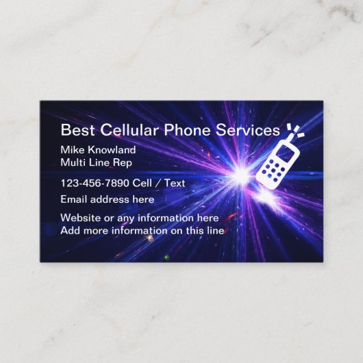 Telefoonservice met mobiele telefonie visitekaartje (Voorkant)