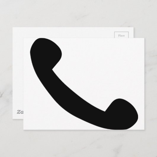 Telefoonsymbool Briefkaart (Voorkant / Achterkant)
