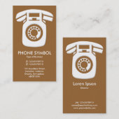 Telefoonsymbool - Bruin (996633) Visitekaartje (Voorkant / Achterkant)