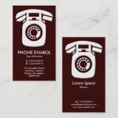 Telefoonsymbool - donkerbruin (330000) visitekaartje (Voorkant / Achterkant)