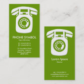 Telefoonsymbool - groen (669900) visitekaartje (Voorkant / Achterkant)