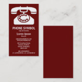 Telefoonsymbool II - Donkere maroon (660000) Visitekaartje (Voorkant / Achterkant)